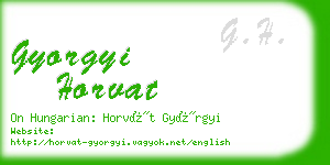 gyorgyi horvat business card